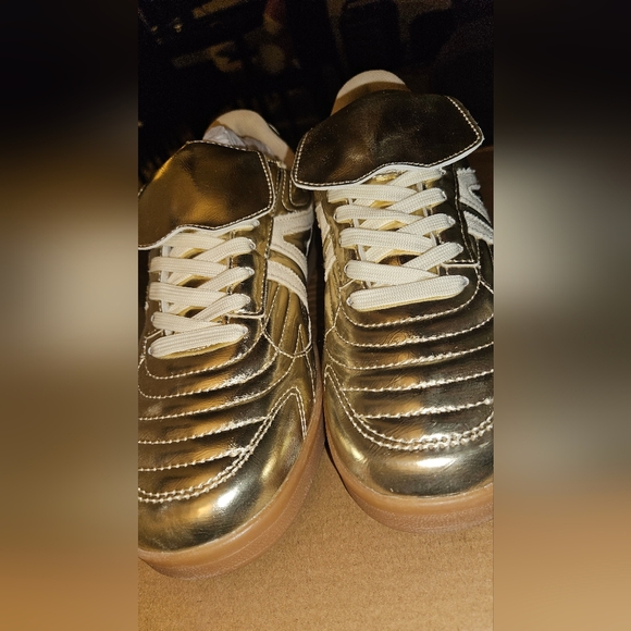 Steve Madden Metallic Gold Sneakers - Madrid - Picture 3 of 12
